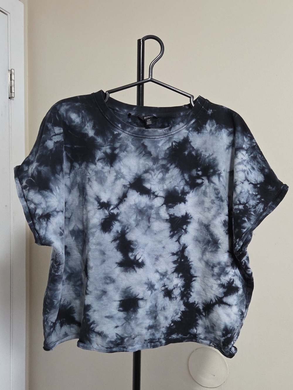 Buffalo David Bitton Black & Gray Tie-Dye Short Sleeve Tee Shirt
